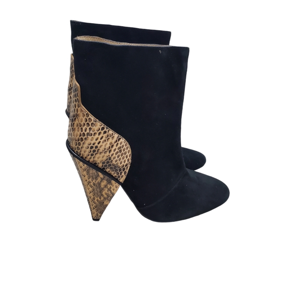 NWOT See by Chloe | Molly Suede Snake Heeled Booties Slouch  5.5 - Picture 9 of 10